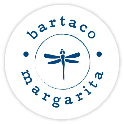 bartaco margarita sticker, 1.75" circle sticker, on a roll