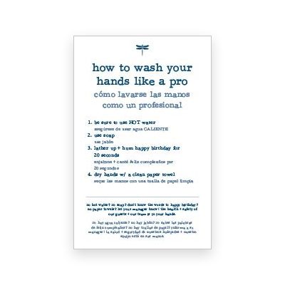 bartaco Laminated Handwashing Sign, operational aid