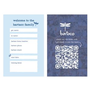 bartaco New Hire Cards, English version