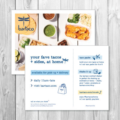 bartaco Take Out Postcard, product thumbnail