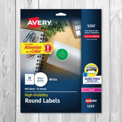 bartaco blank circle to-go stickers, avery5293, product thumbnail