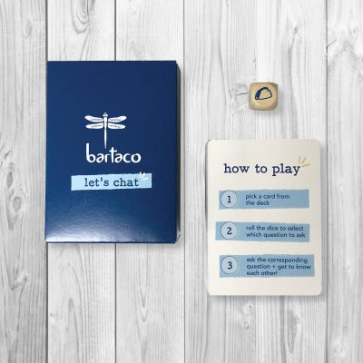 bartaco card game, conversation starter cards and dice, product thumbnail